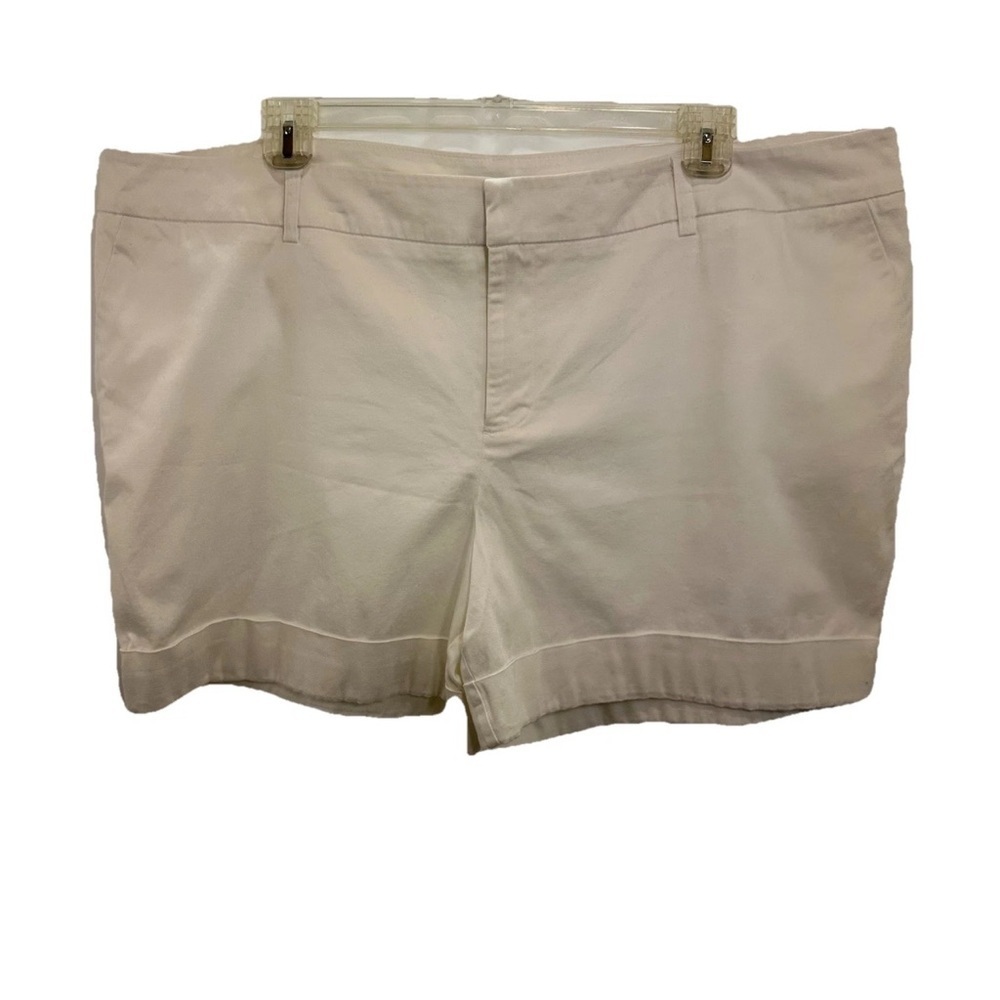 Apt 9 Women’s Plus White Shorts Sz 24 White Stretchy Cotton